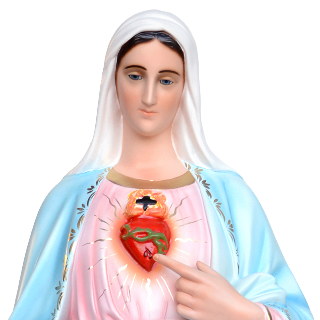 Statua Sacro Cuore di Maria 130 cm in Vetroresina