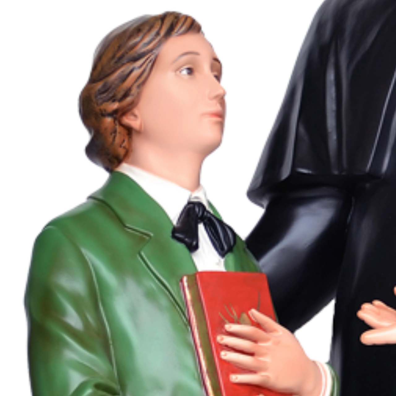 Statua San Giovanni Bosco con Domenico Savio 170 cm in Vetroresina