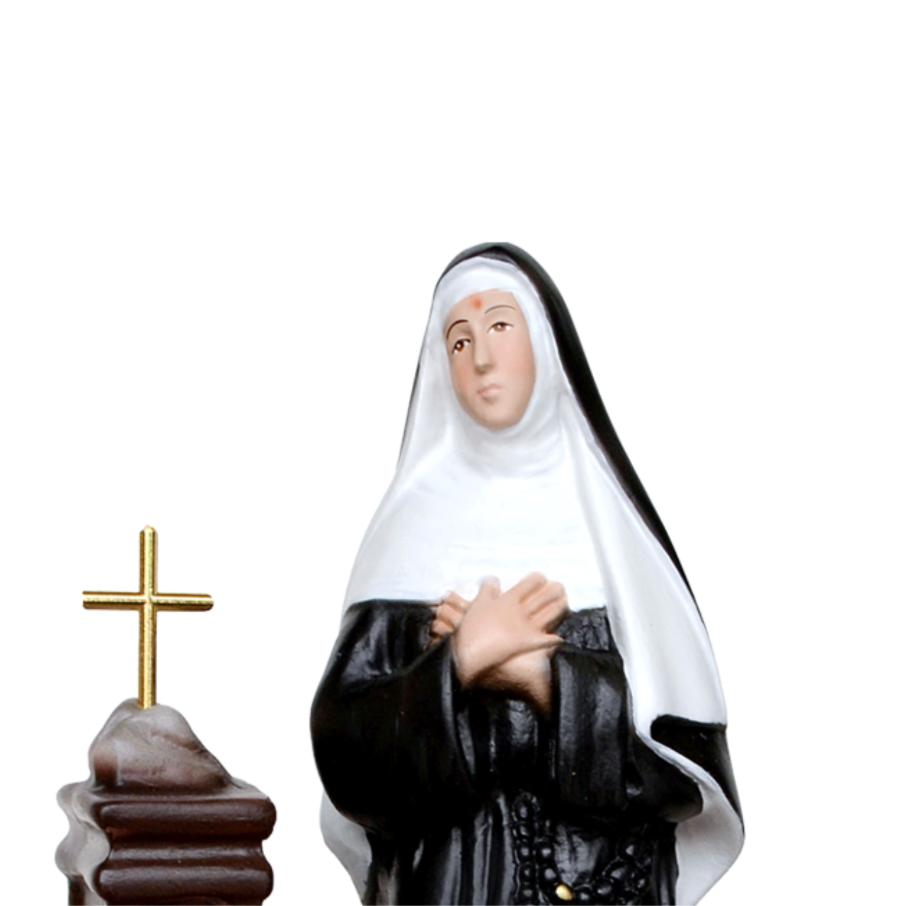 Statua Santa Rita in Ginocchio 20 cm in Resina Piena