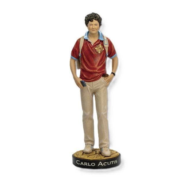 Statua San Carlo Acutis 20 cm in Resina