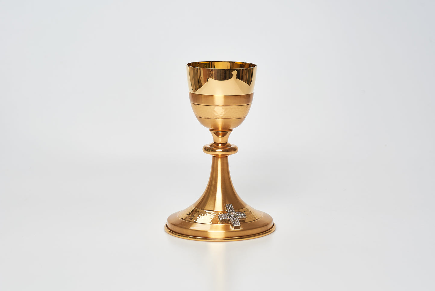 Calice Martellato Satinato Oro Altezza 21 Centimetri