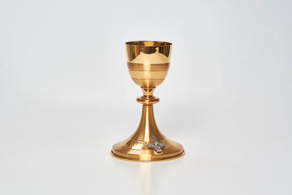 Calice Martellato Satinato Oro Altezza 21 Centimetri