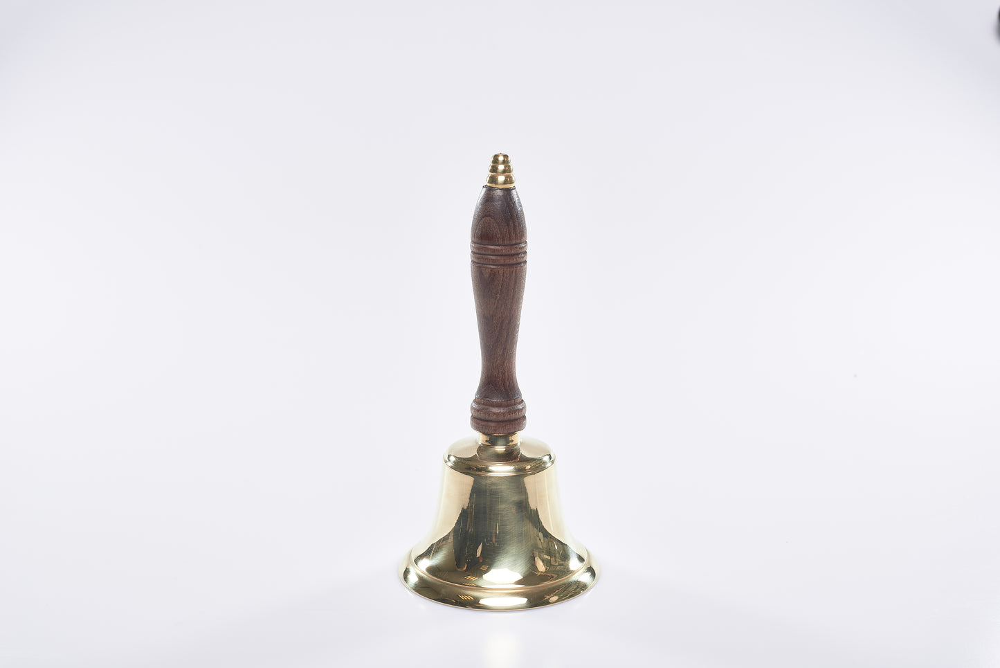 Campanello Classico in Ottone con Manico in Legno Altezza 21 Centimetri