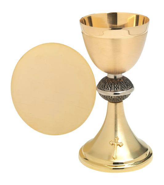Calice in Ottone Dorato Altezza 20 cm