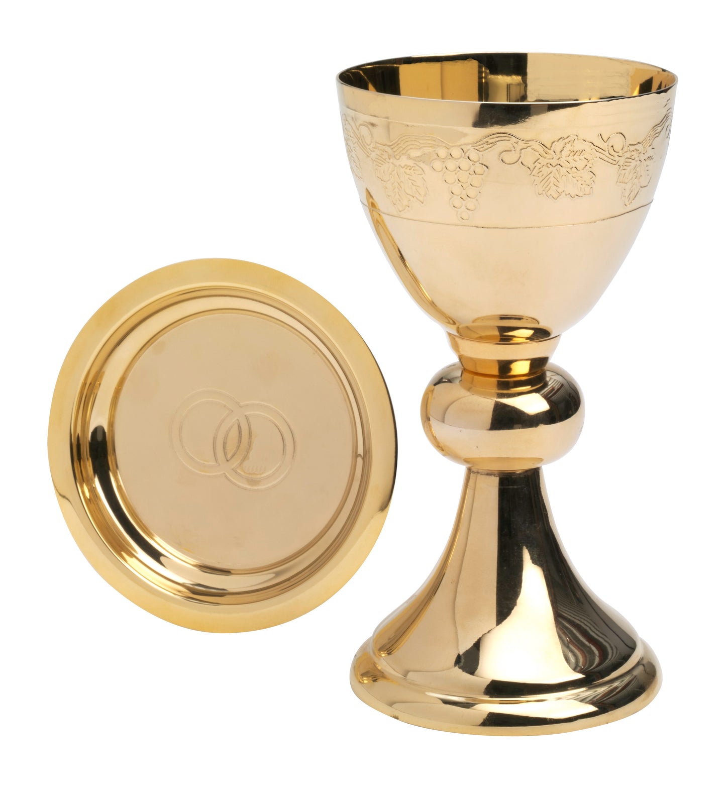Calice in Ottone Dorato Altezza 19 cm
