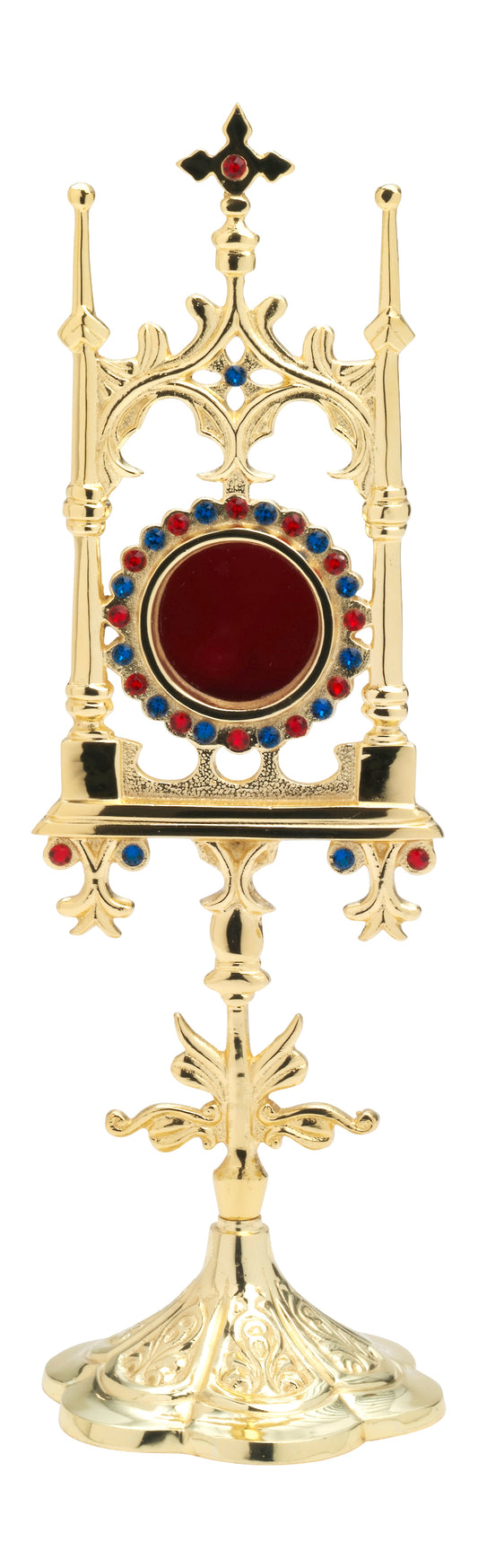 Reliquiario Dorato con Pietre da Appoggio Altezza 31 cm