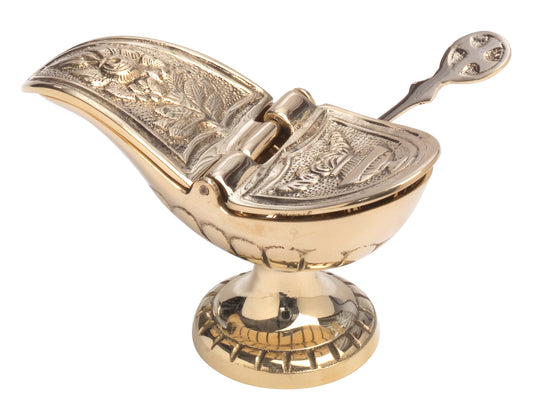 Navetta Classica in Ottone Dorato Altezza 7 cm