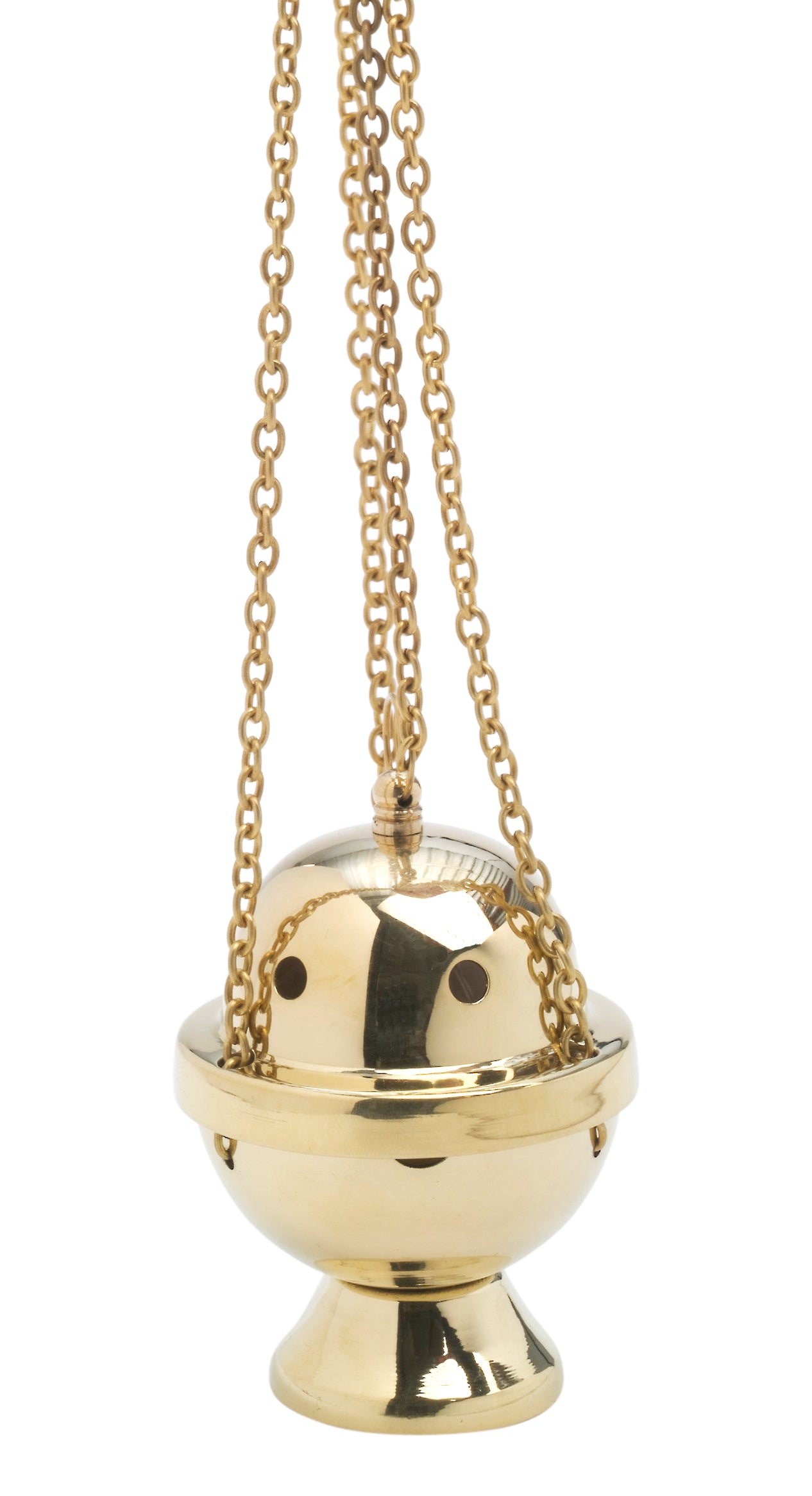Turibolo in Ottone Dorato Lucido Altezza 10 cm