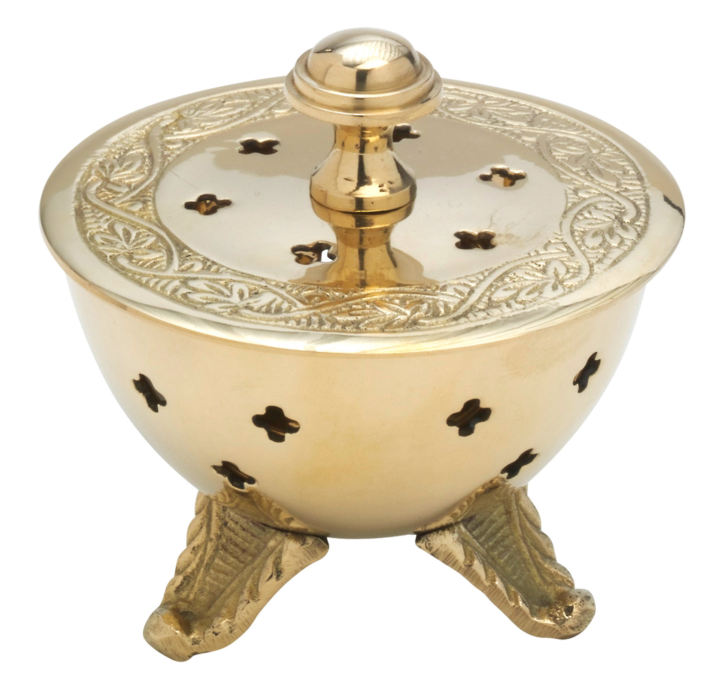 Brucia Incenso in Ottone Dorato Altezza 8 cm