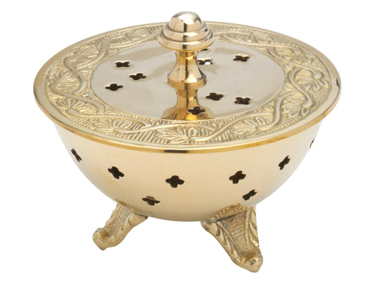 Brucia Incenso in Ottone Dorato Altezza 10 cm