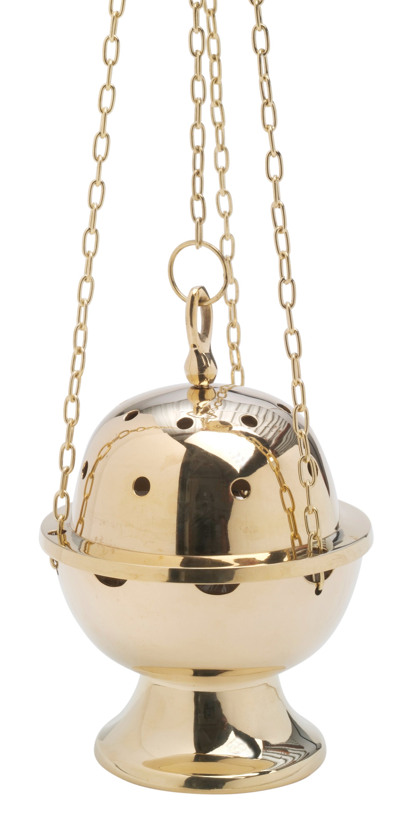 Turibolo in Ottone Dorato Lucido Altezza 23 cm