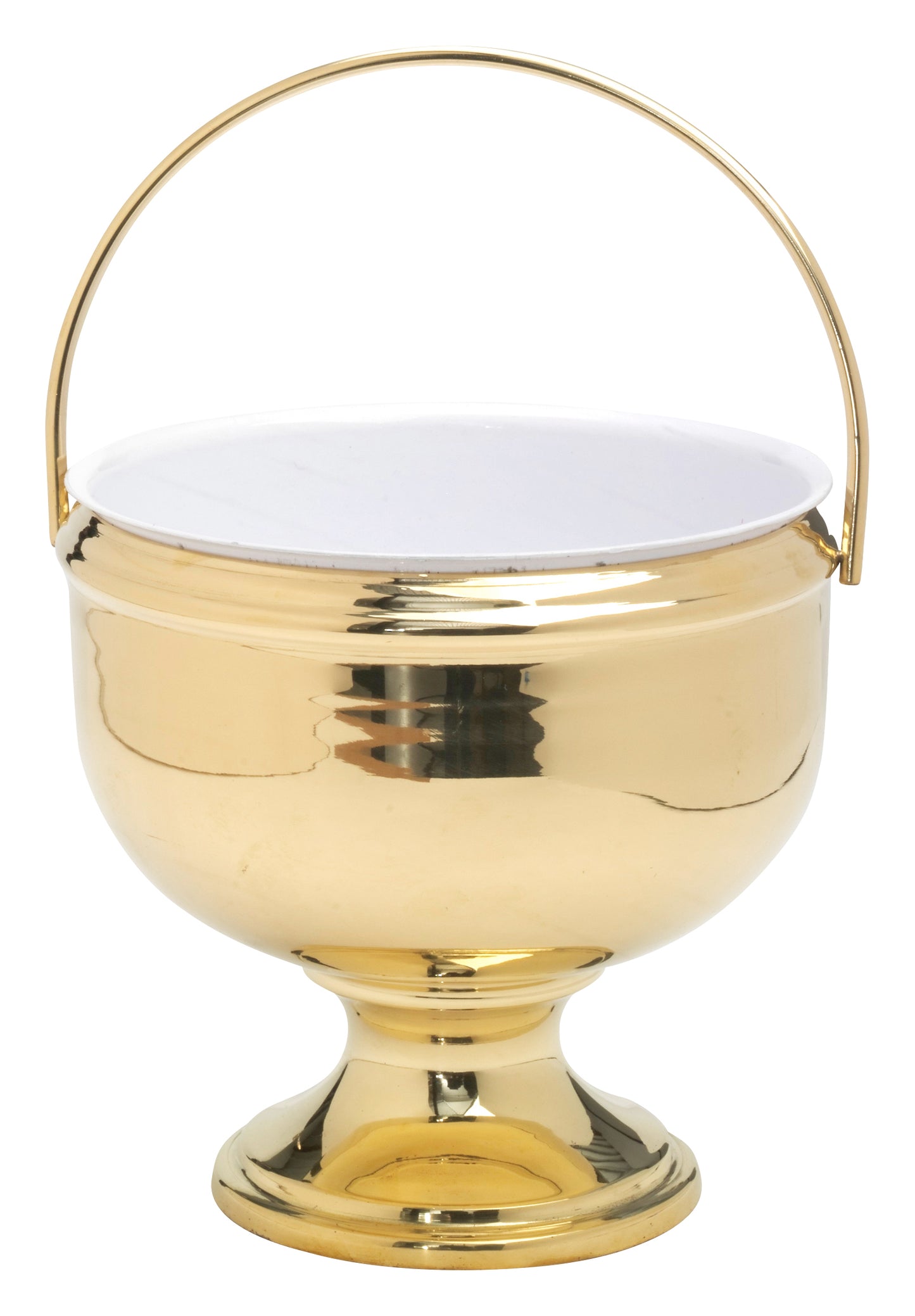 Secchiello Acqua Santa in Ottone Altezza 19 cm Diametro 18 cm