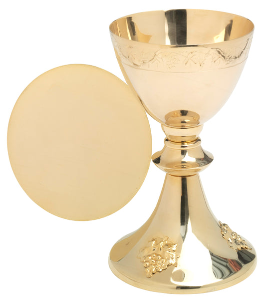 Calice in Ottone Dorato Altezza 20 cm