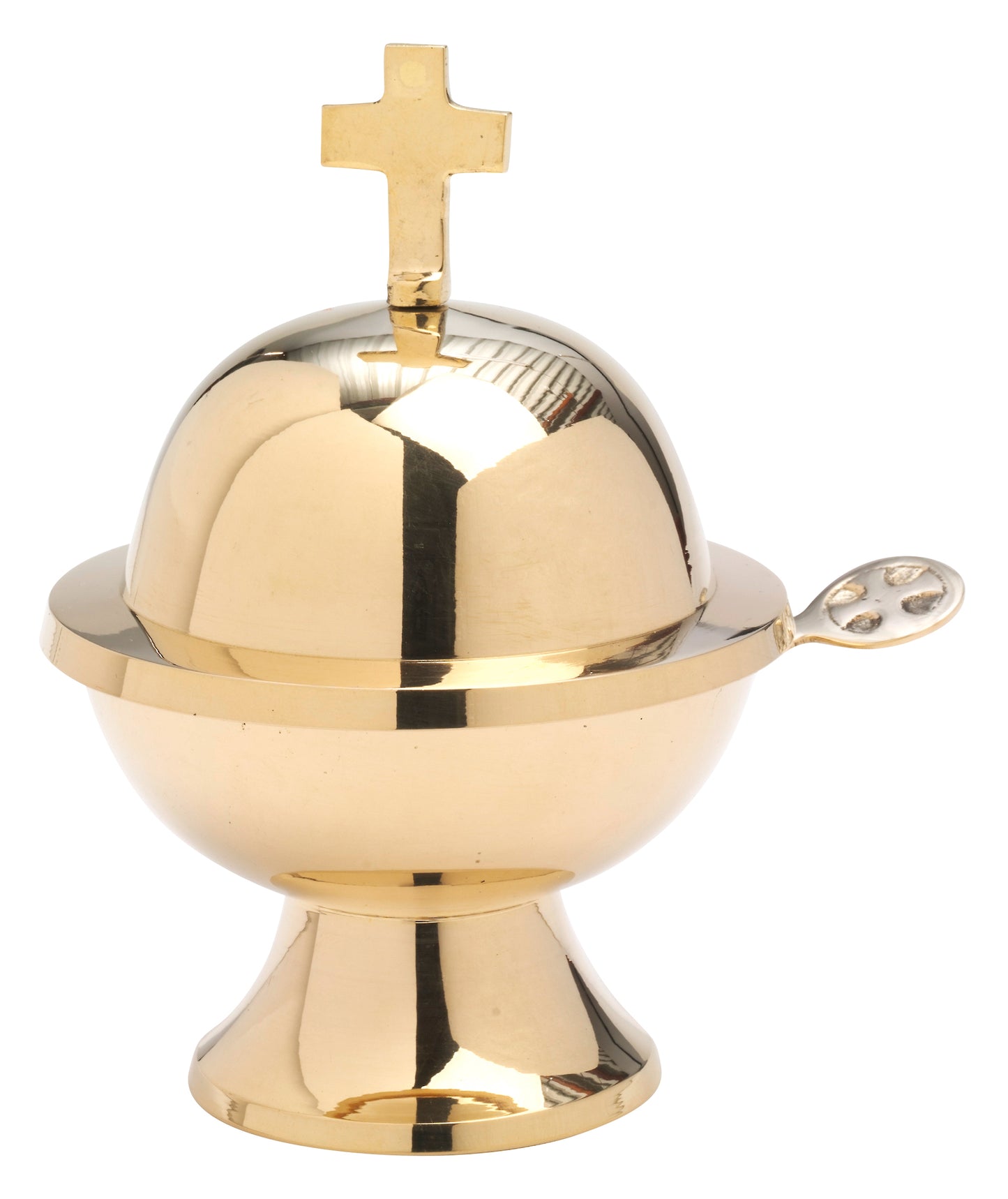 Navetta Classica con Croce in Ottone Dorato Altezza 13 cm