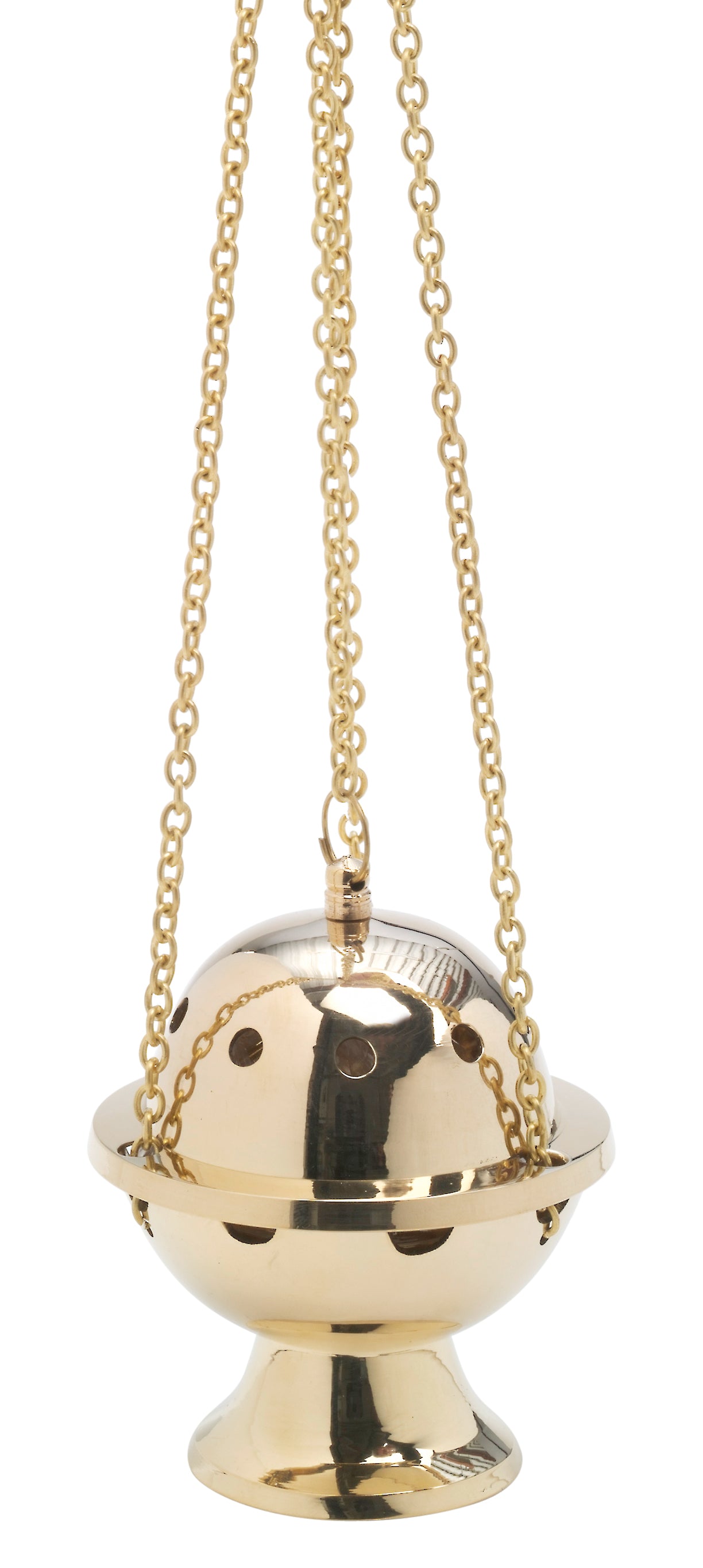 Turibolo in Ottone Dorato Lucido Altezza 11 cm