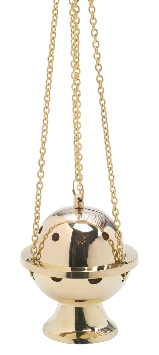 Turibolo in Ottone Dorato Lucido Altezza 11 cm