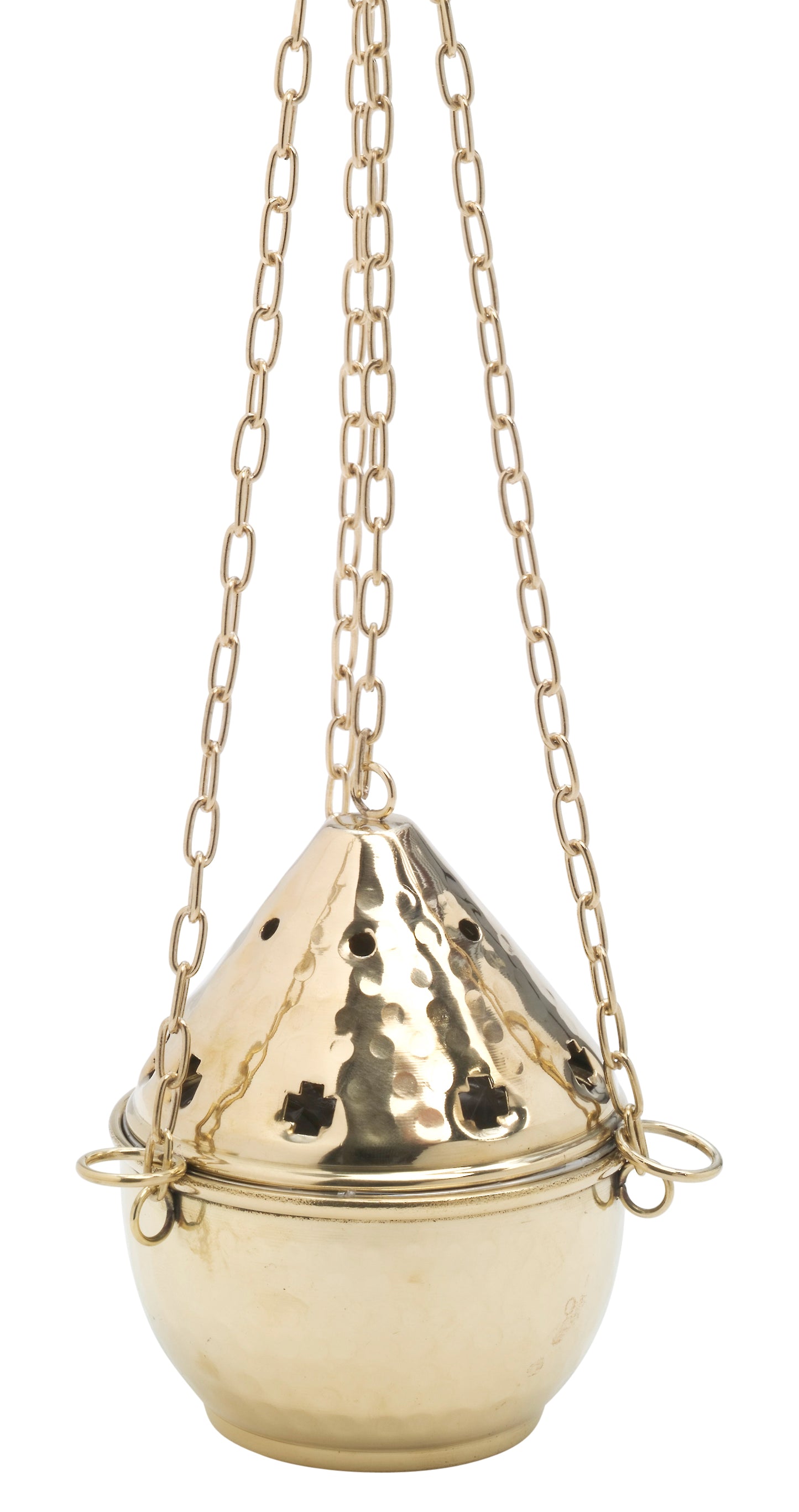 Turibolo in Ottone Dorato Lucido Altezza 14 cm