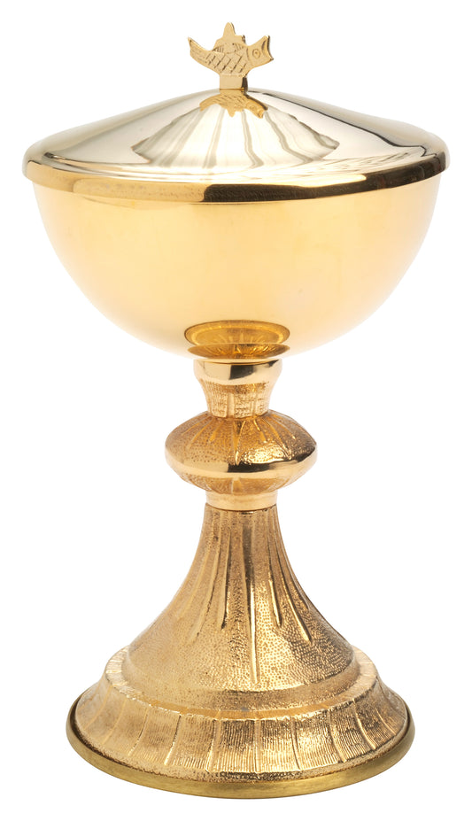 Pisside in Ottone Dorato Altezza 21,5 cm