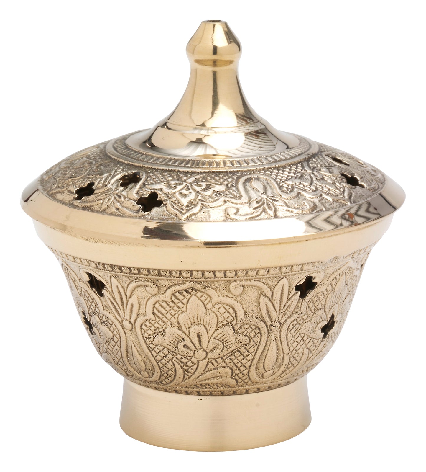 Brucia Incenso in Ottone Dorato Altezza 10 cm