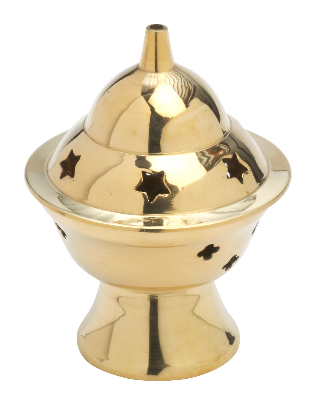 Brucia Incenso in Ottone Dorato Altezza 8 cm