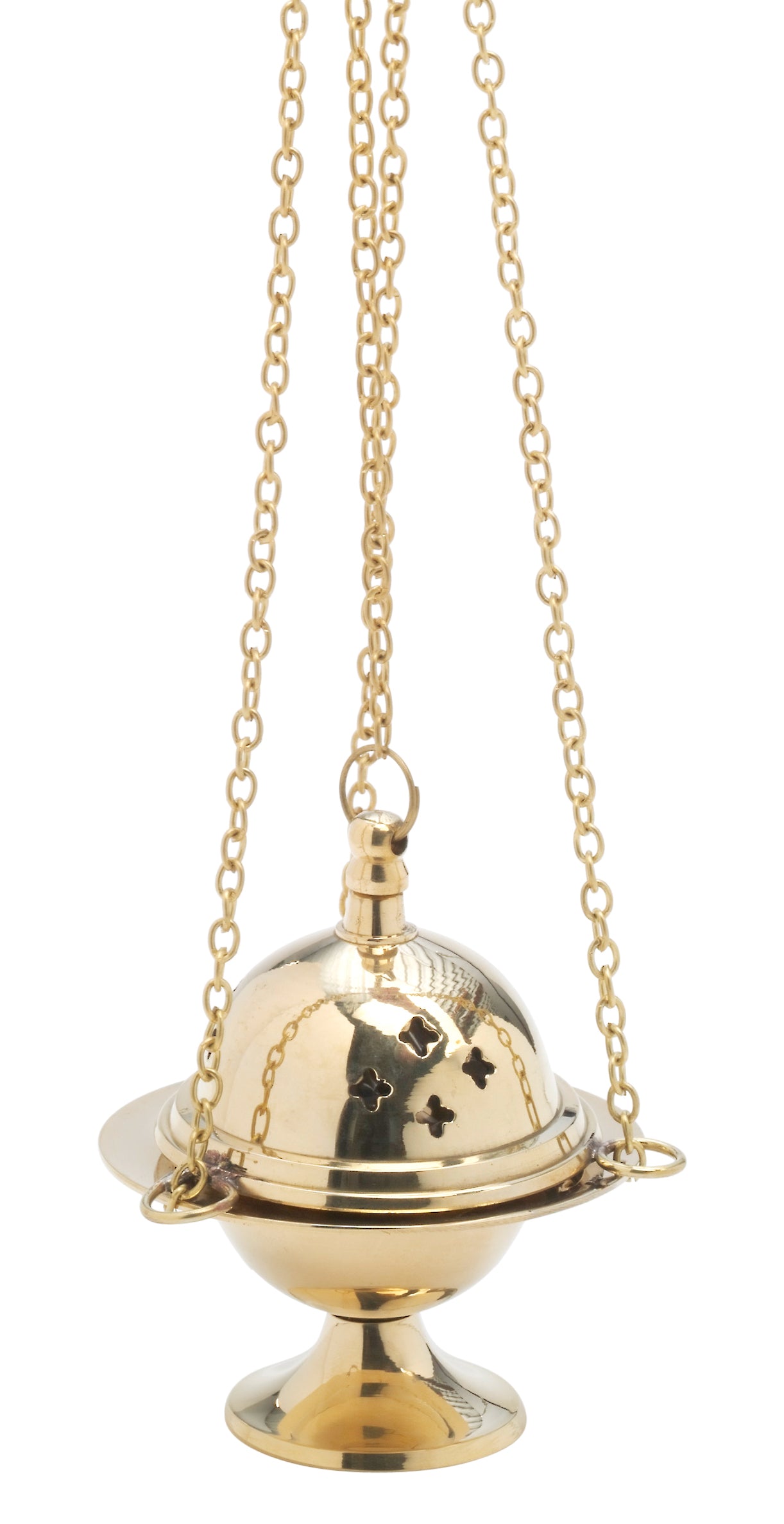 Turibolo in Ottone Dorato Lucido Altezza 11 cm