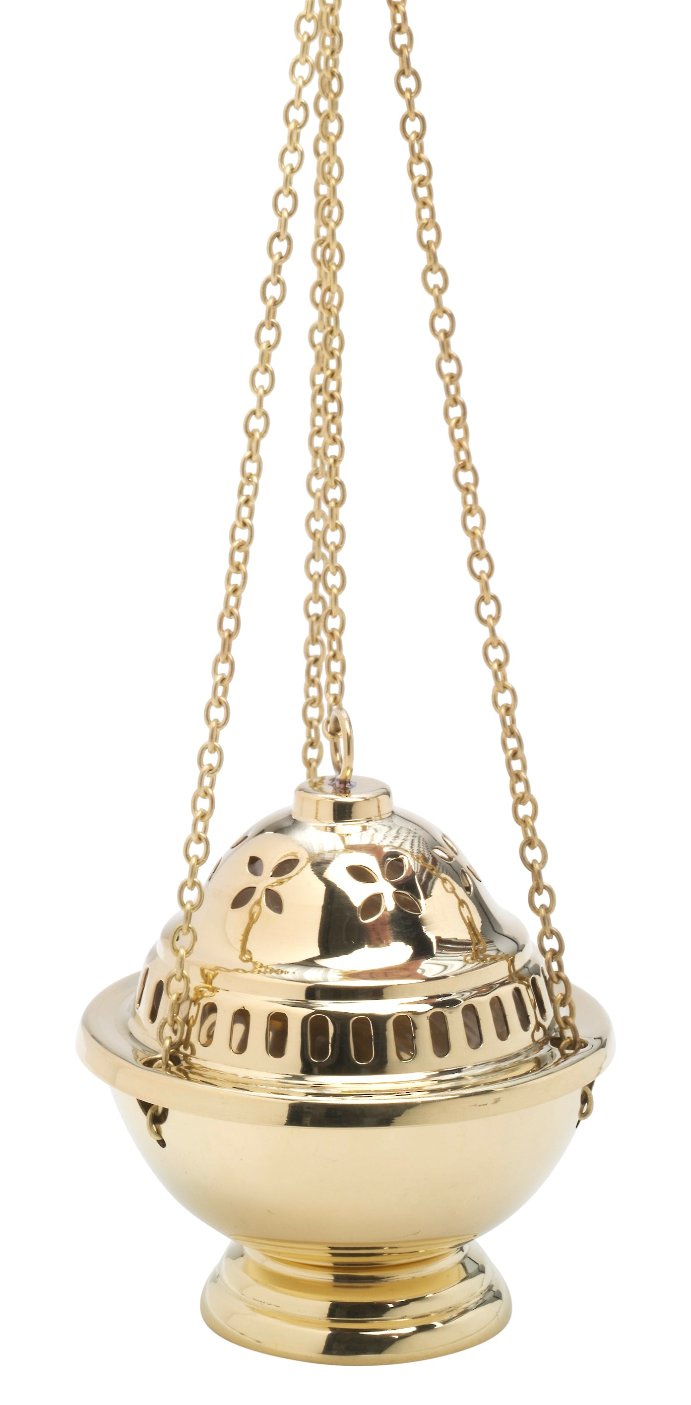 Turibolo in Ottone Dorato Lucido Altezza 14 cm