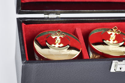 Set da Tre Vasetti da Altare in Custodia Rigida