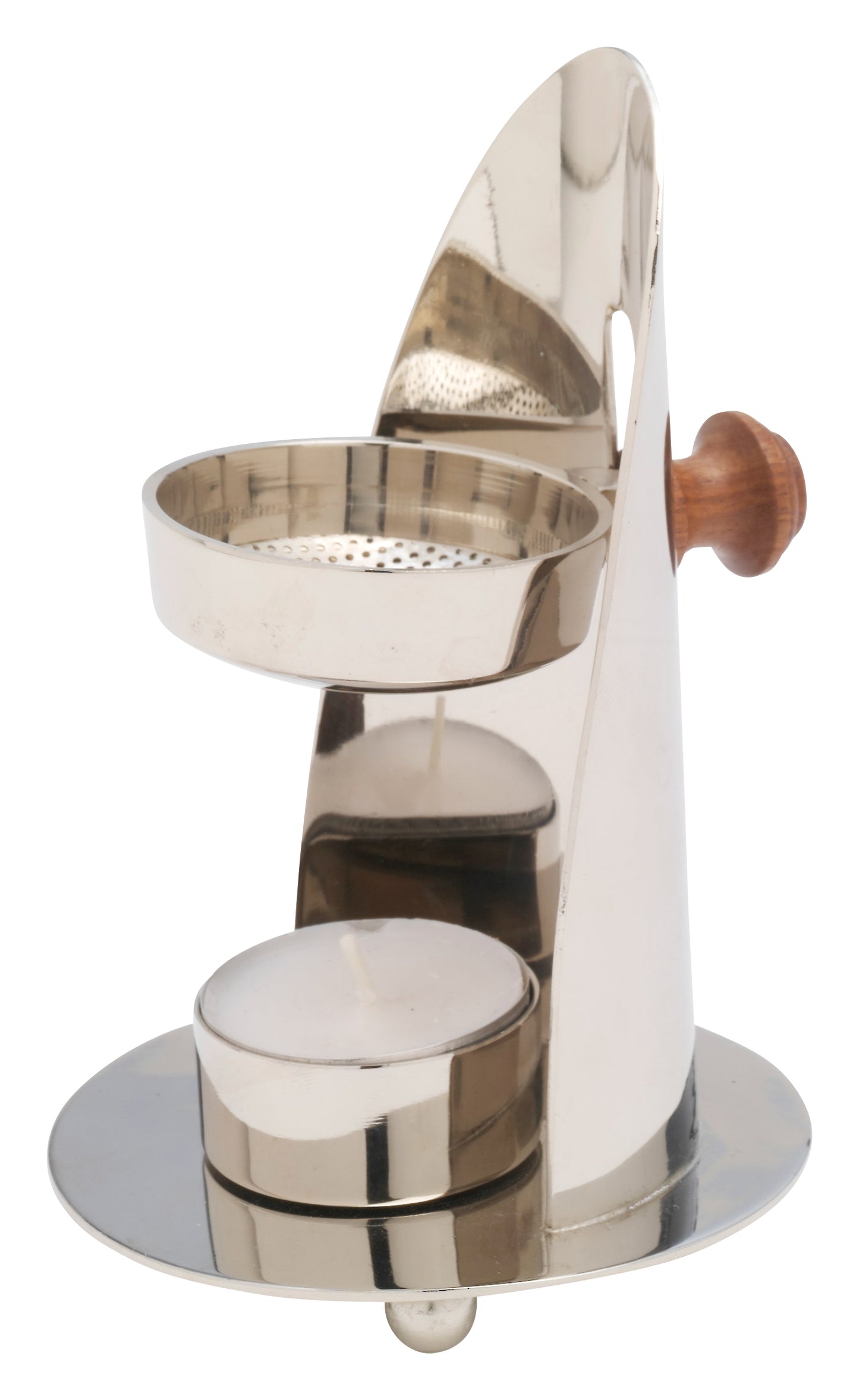 Brucia Incenso Argentato Regolabile Altezza 12 cm