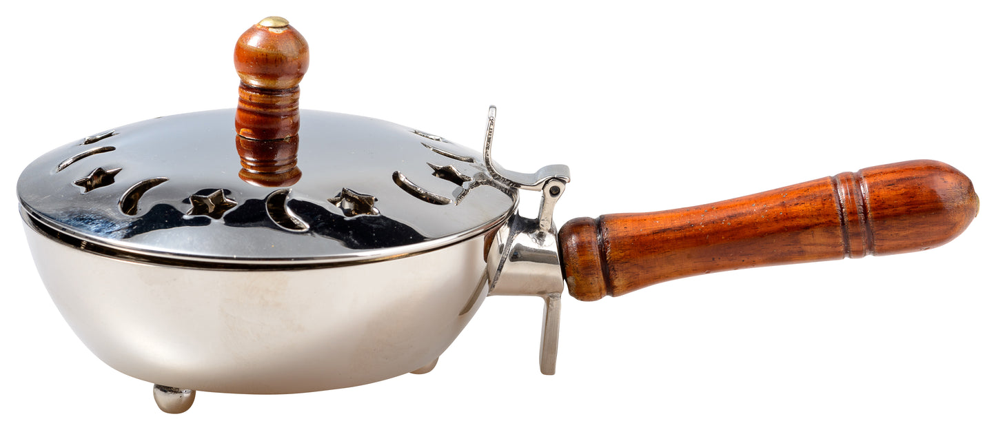 Padella Brucia Incenso in Ottone Argentato Diametro 9 cm