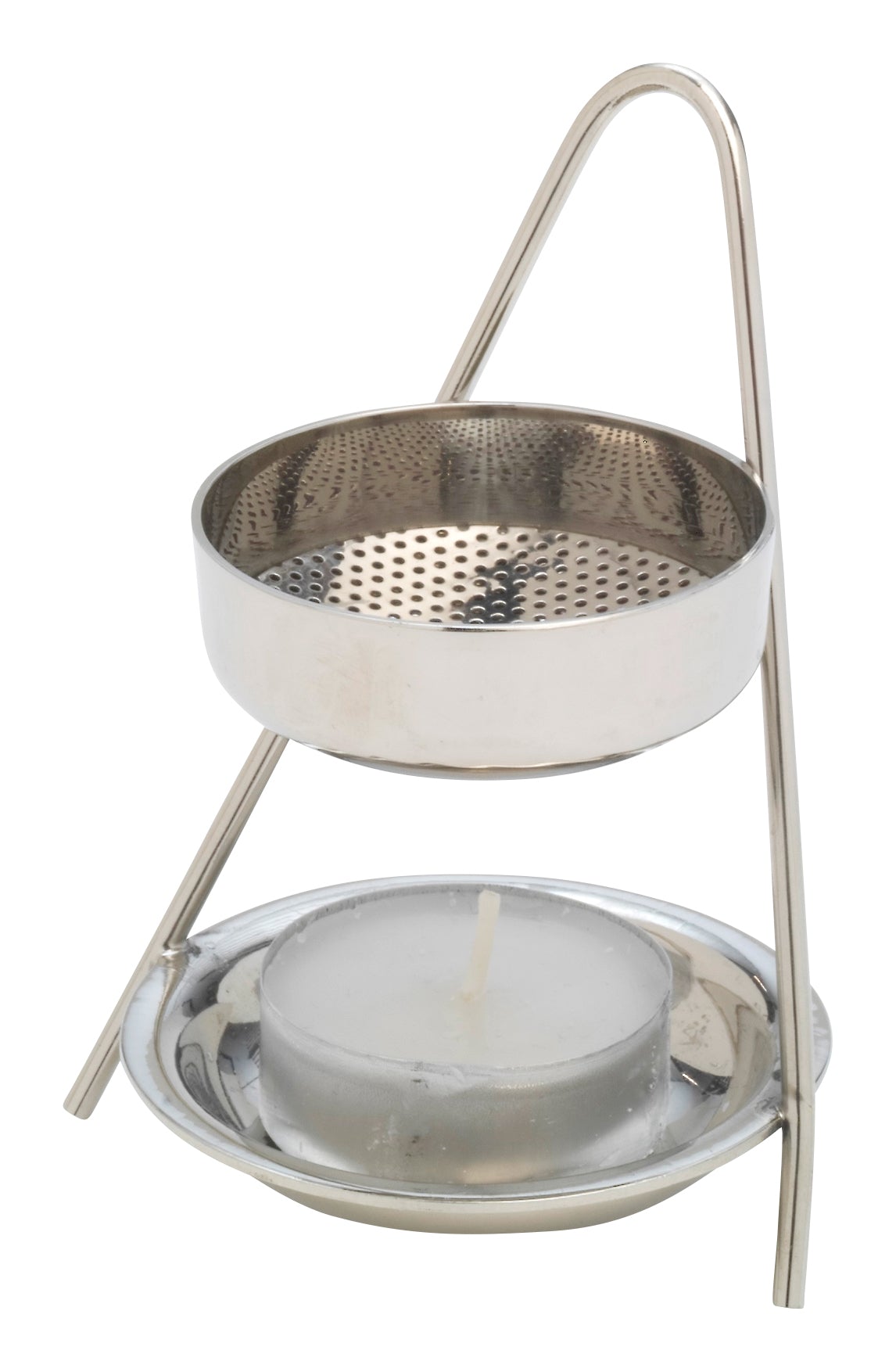 Brucia Incenso Argentato Altezza 10 cm