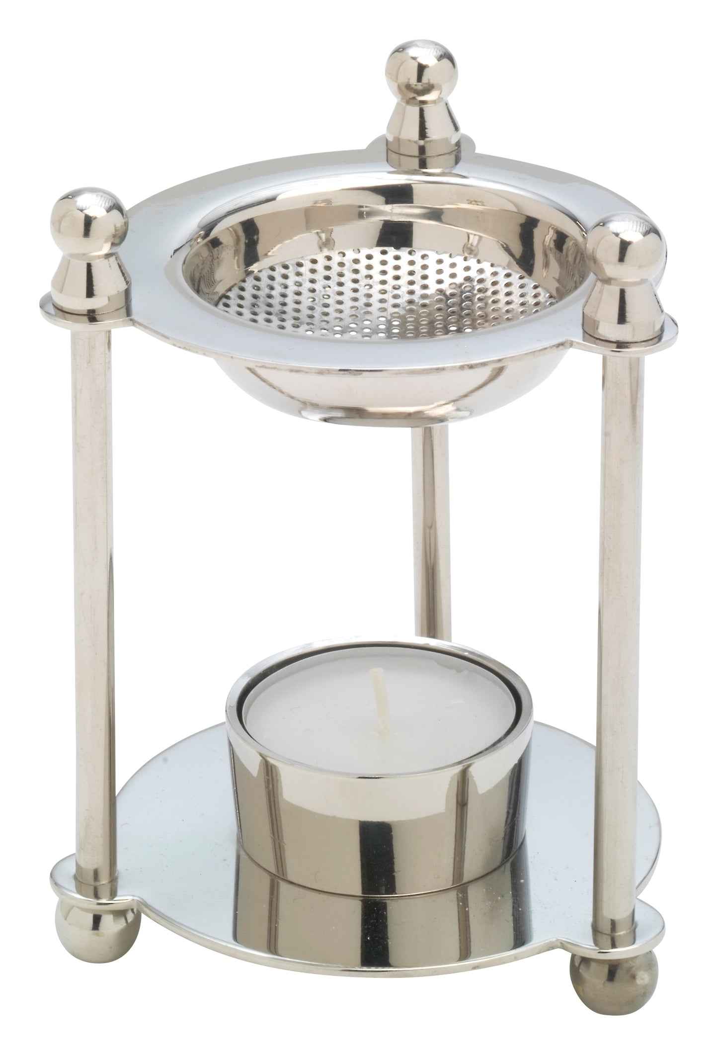Brucia Incenso Argentato Altezza 12 cm