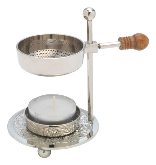 Brucia Incenso Argentato Regolabile Altezza 11 cm