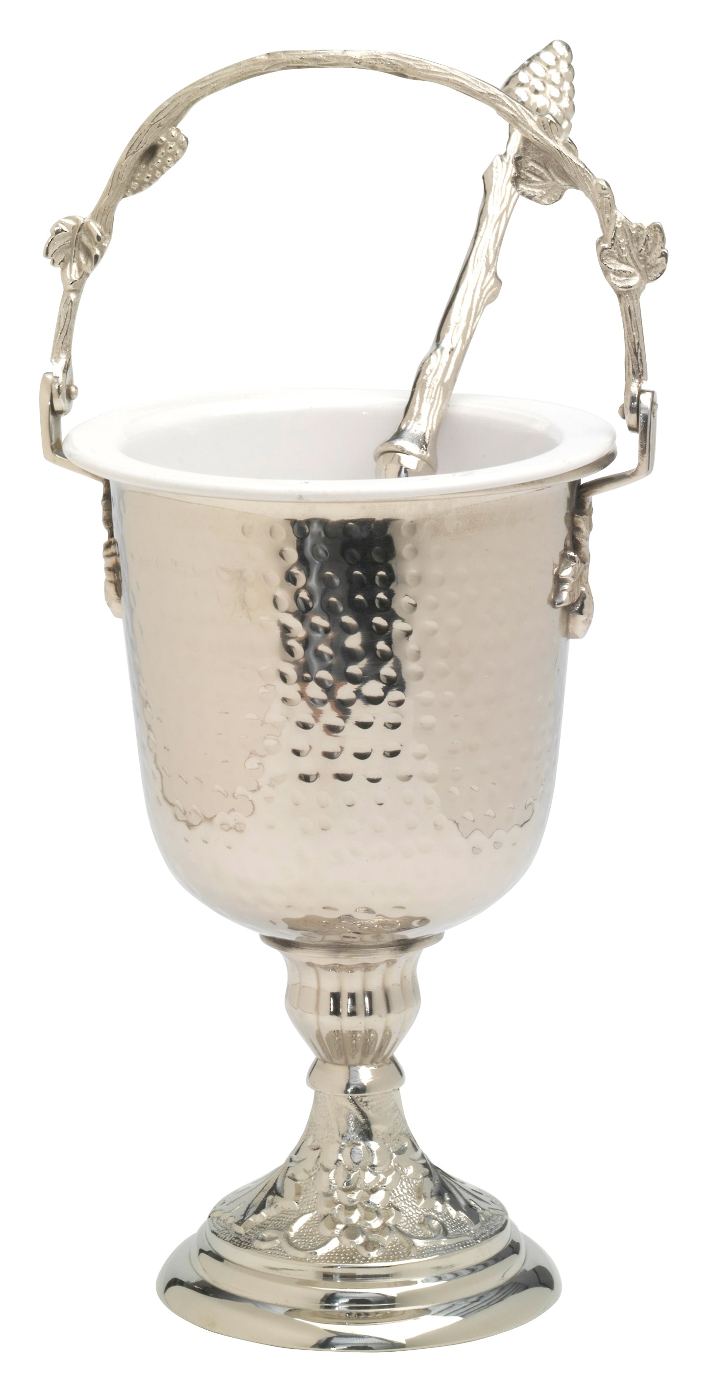 Secchiello Acqua Santa in Ottone Altezza 35,5 cm con Aspersorio
