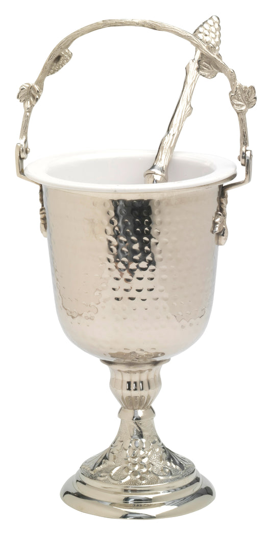 Secchiello Acqua Santa in Ottone Altezza 35,5 cm con Aspersorio