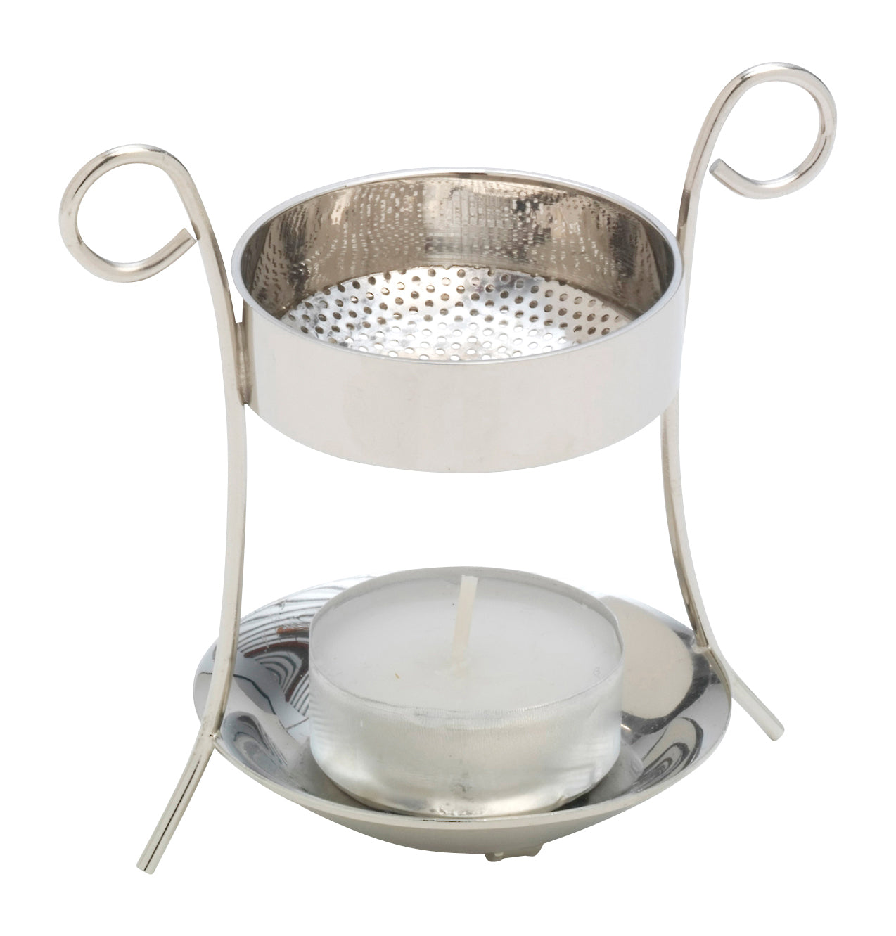 Brucia Incenso Argentato Altezza 8 cm