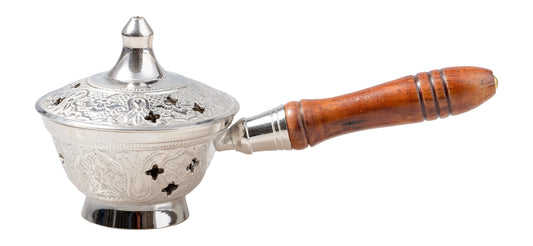Padella Brucia Incenso in Ottone Argentato Diametro 7 cm