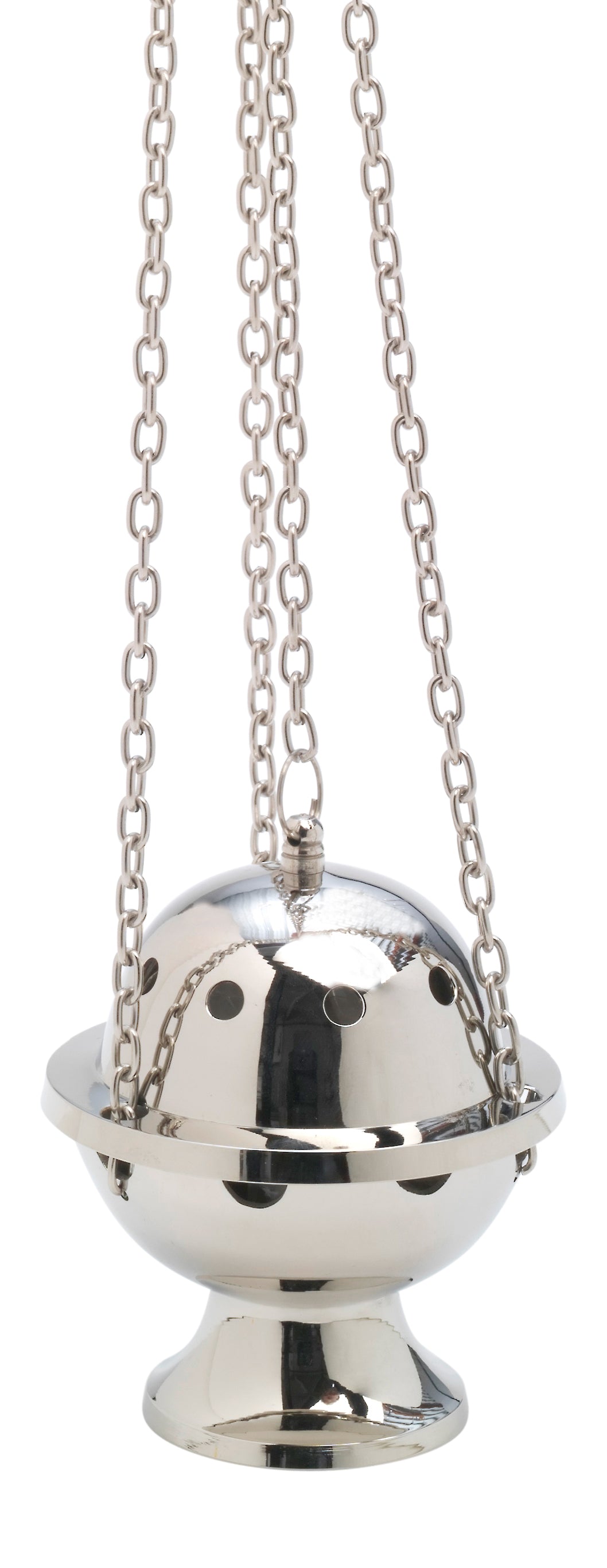 Turibolo in Ottone Argentato Lucido Altezza 11 cm