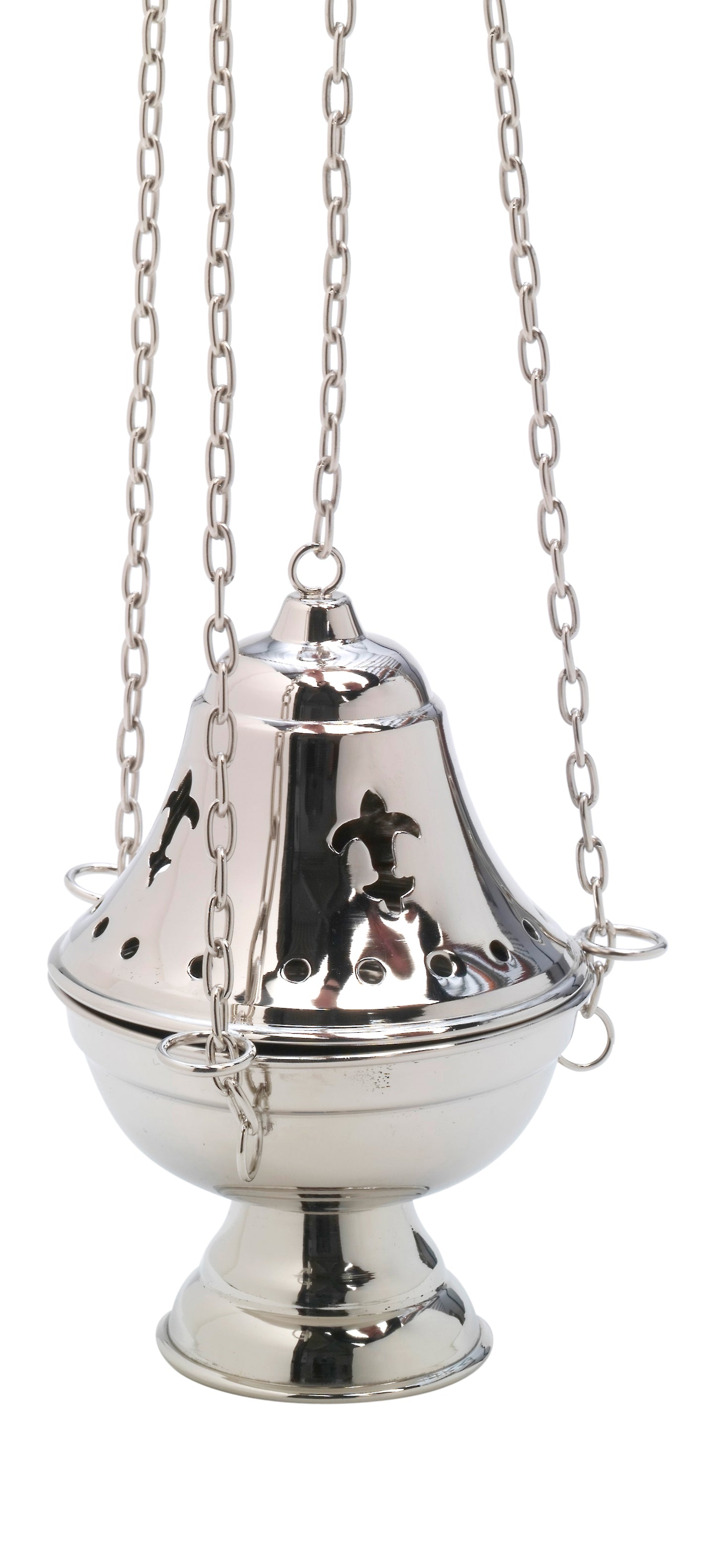 Turibolo in Ottone Argentato Lucido Altezza 17 cm