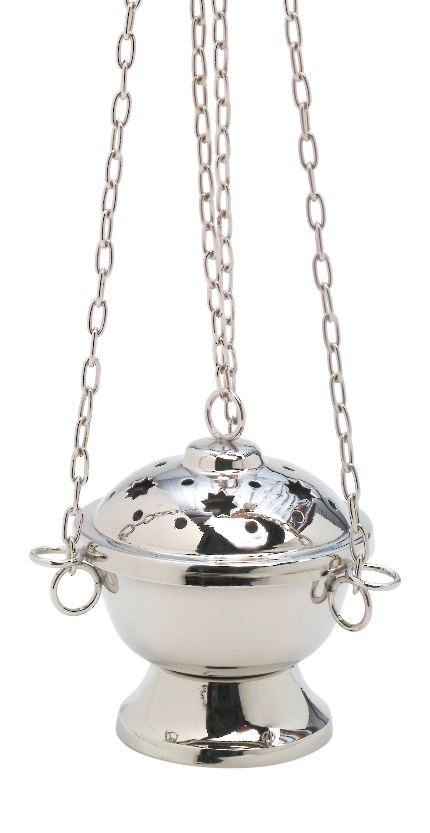 Turibolo in Ottone Argentato Lucido Altezza 11 cm