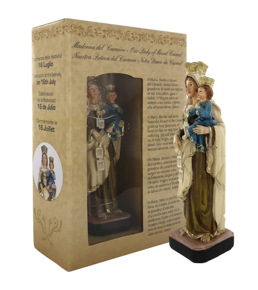 Statuetta in Confezione Regalo Madonna del Carmine 12 Centimetri