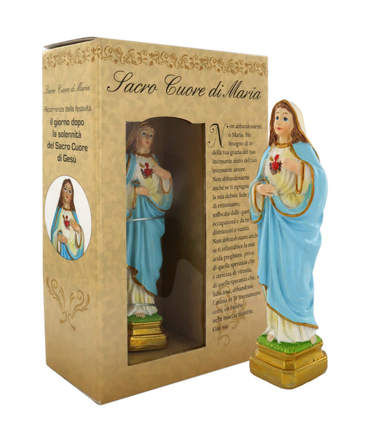 Statuetta in Confezione Regalo Madonna Sacro Cuore di Maria 12 Centimetri