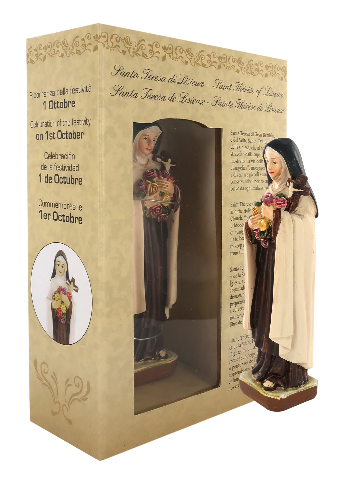 Statuetta in Confezione Regalo Santa Teresa Lisieux 12 Centimetri