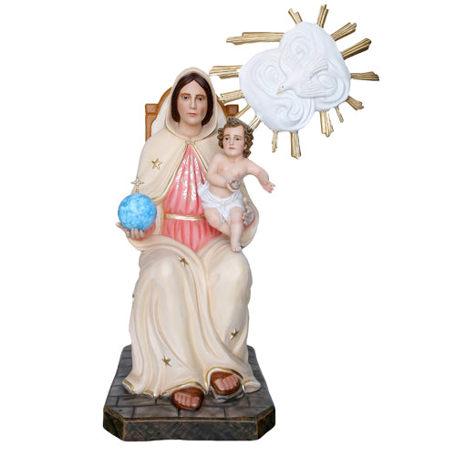 Statua Madonna Maria dell'Arco Seduta 120 cm in Vetroresina