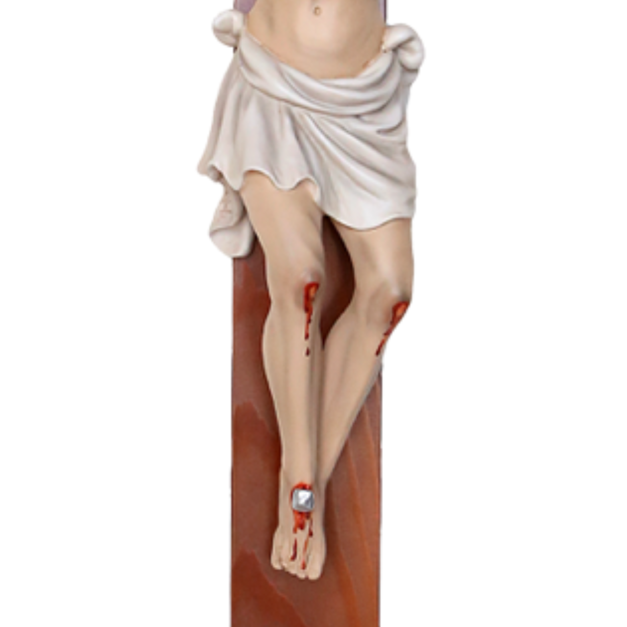 Crocifisso Croce in Legno 140 x 75 con Cristo 70 cm da Appendere in Resina