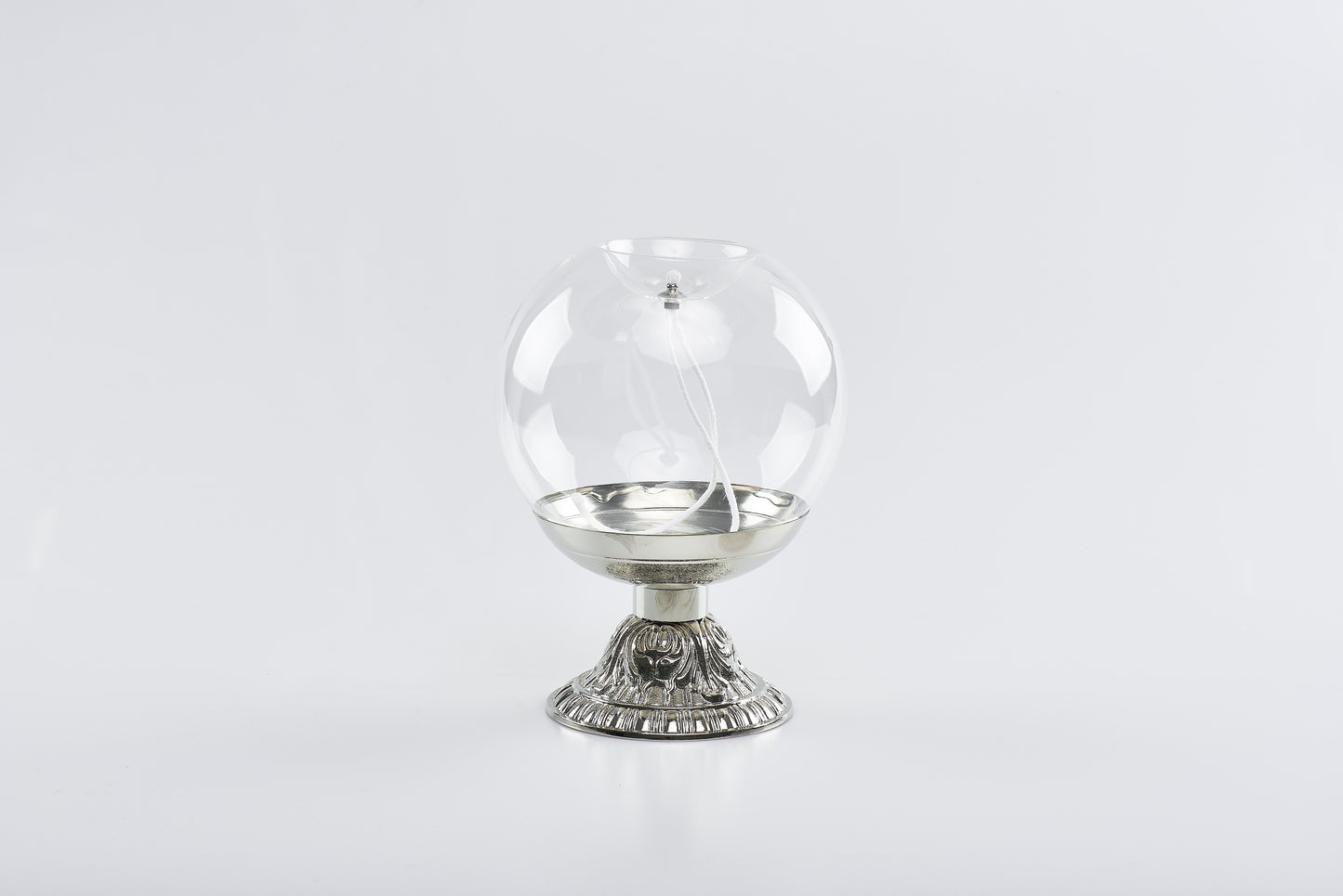 Lampada Sfera Bianca con Base 16x21 Centimetri