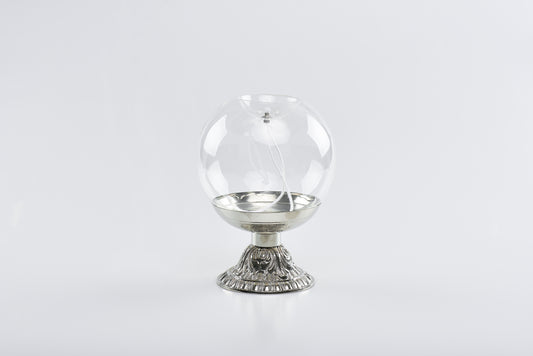 Lampada Sfera Bianca con Base 16x21 Centimetri