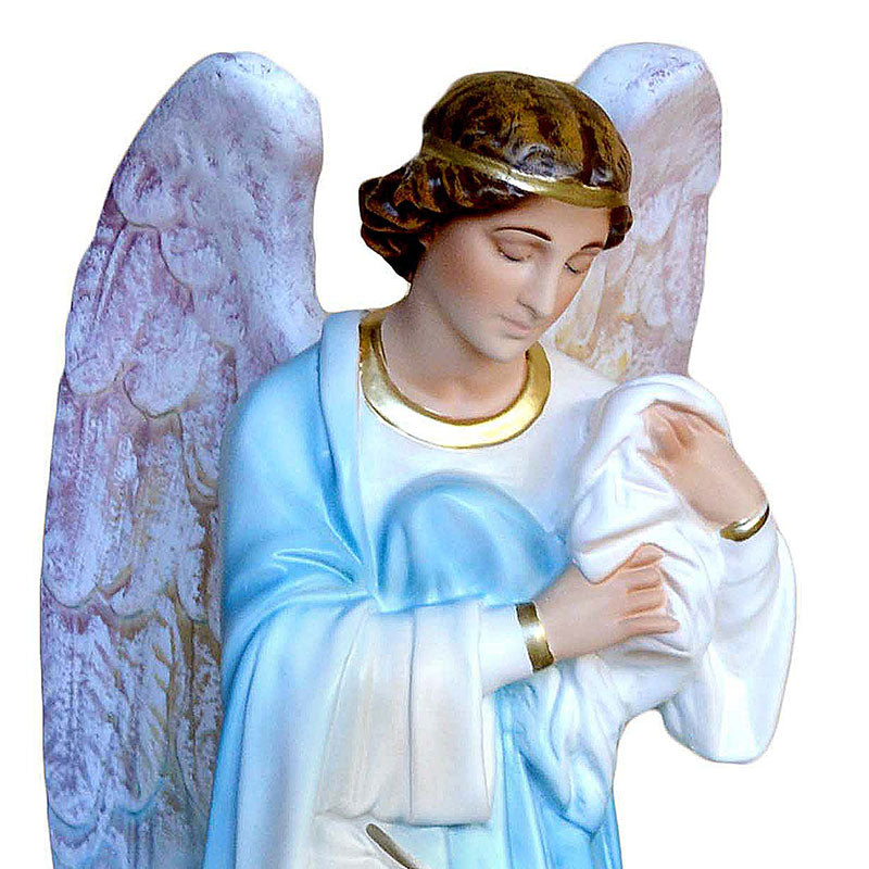 Statue Angeli Porta Candelabri Coppia 45 cm in Resina