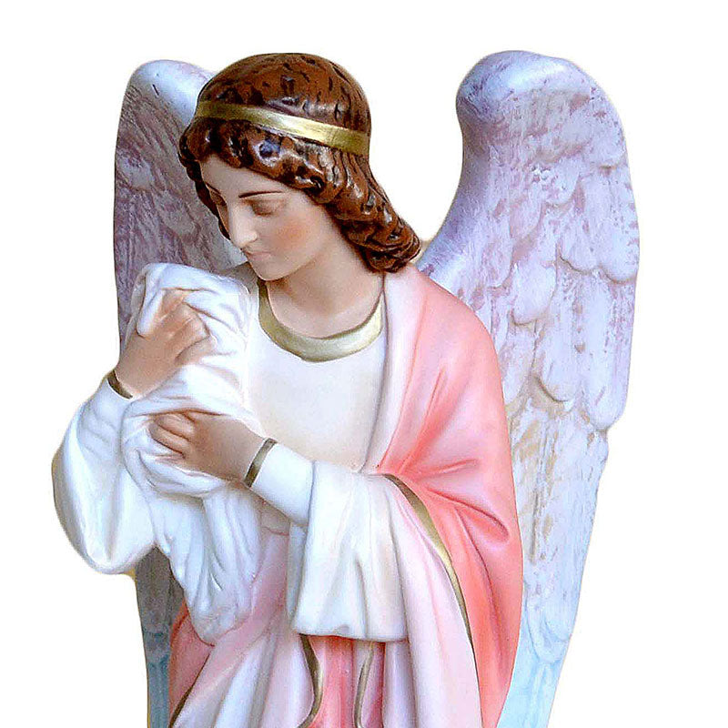 Statue Angeli Porta Candelabri Coppia 45 cm in Resina