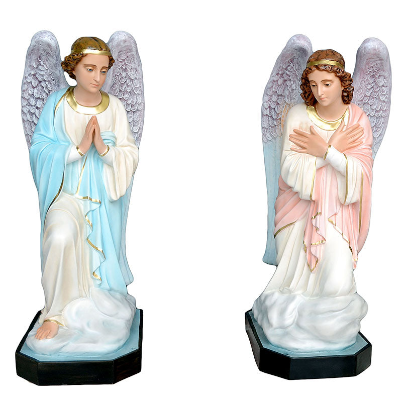Statue Angeli in Adorazione Coppia 110 cm in Vetroresina