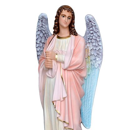 Statue Angeli Porta Candelabri Coppia 110 cm in Vetroresina